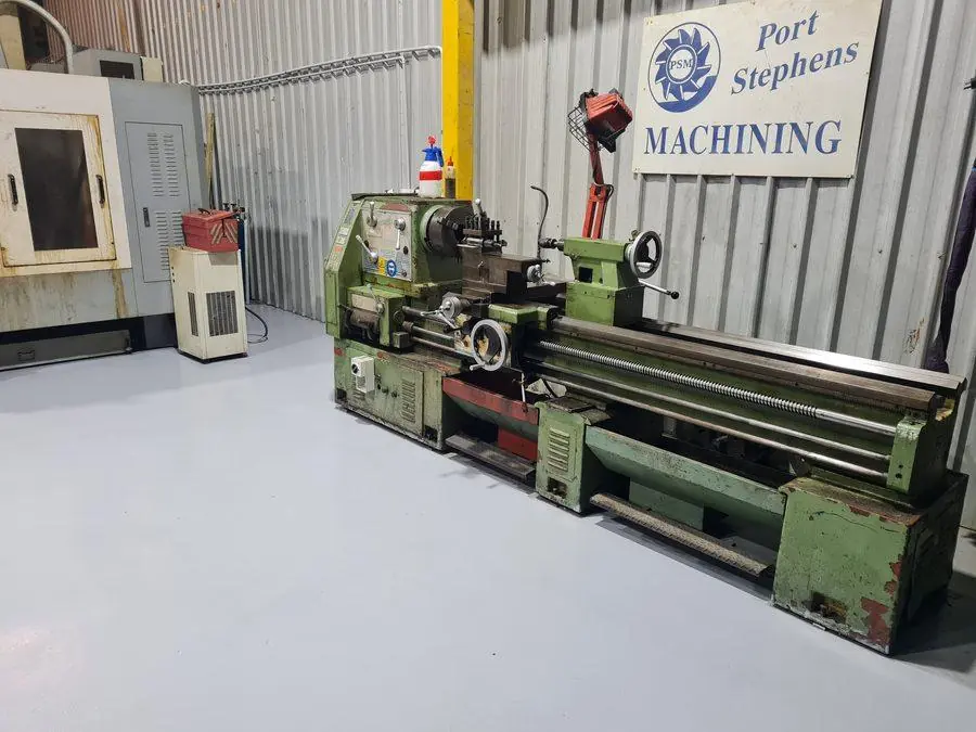 Inside the roller door at Port Stephens Machining, Salamander Bay