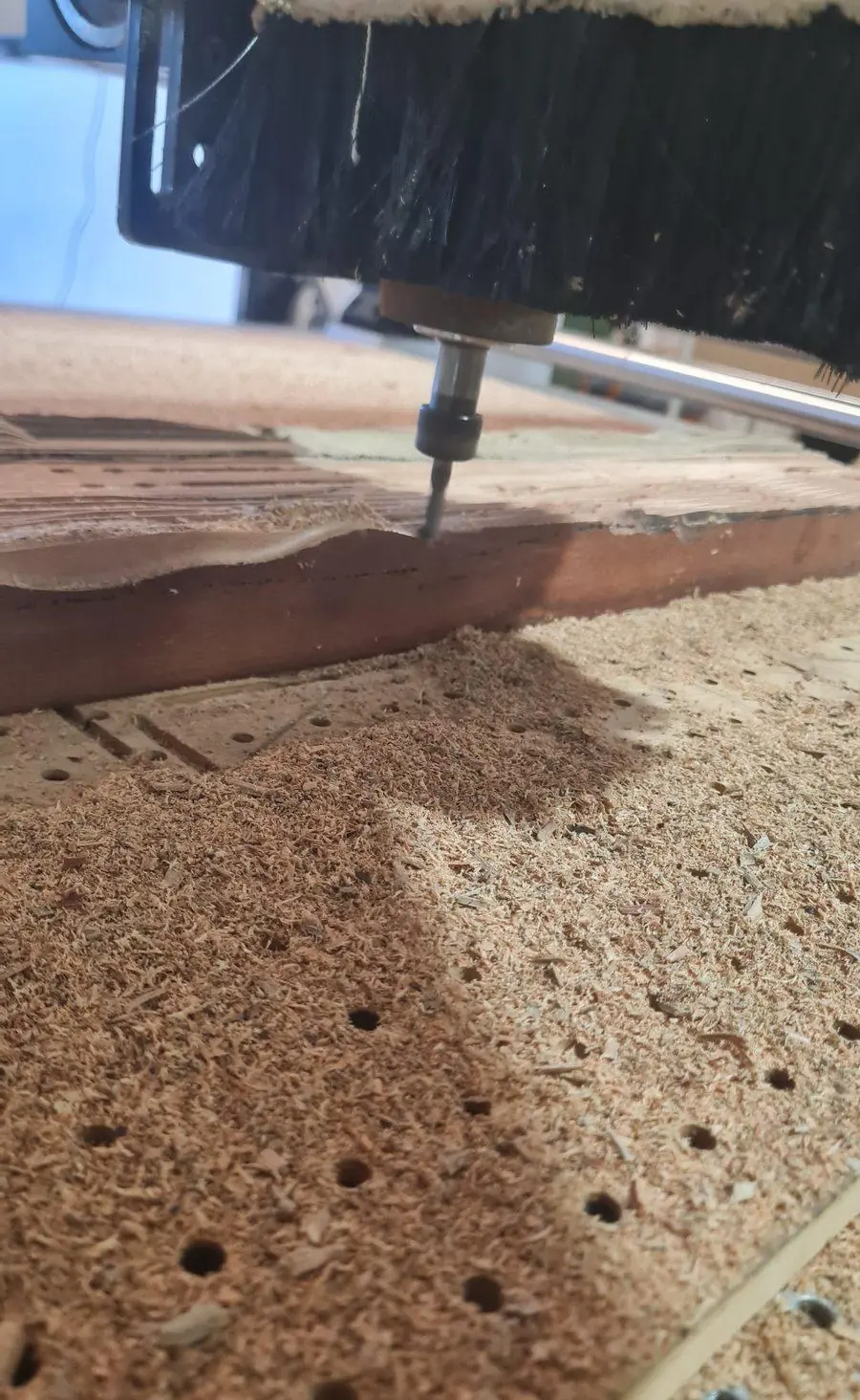 The router profiling a part out of sheet stock